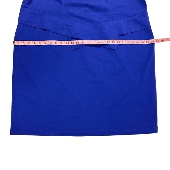 Lafayette 148 New York cobalt blue dress stretch short sleeves plus 22 - Picture 15 of 16
